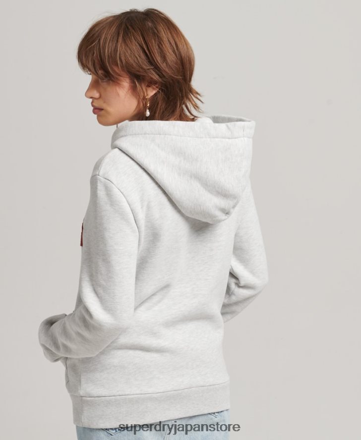 スクリプトスタイルカレッジパーカー 女性 Superdry 衣類 ライトグレー 2J62PZ3443