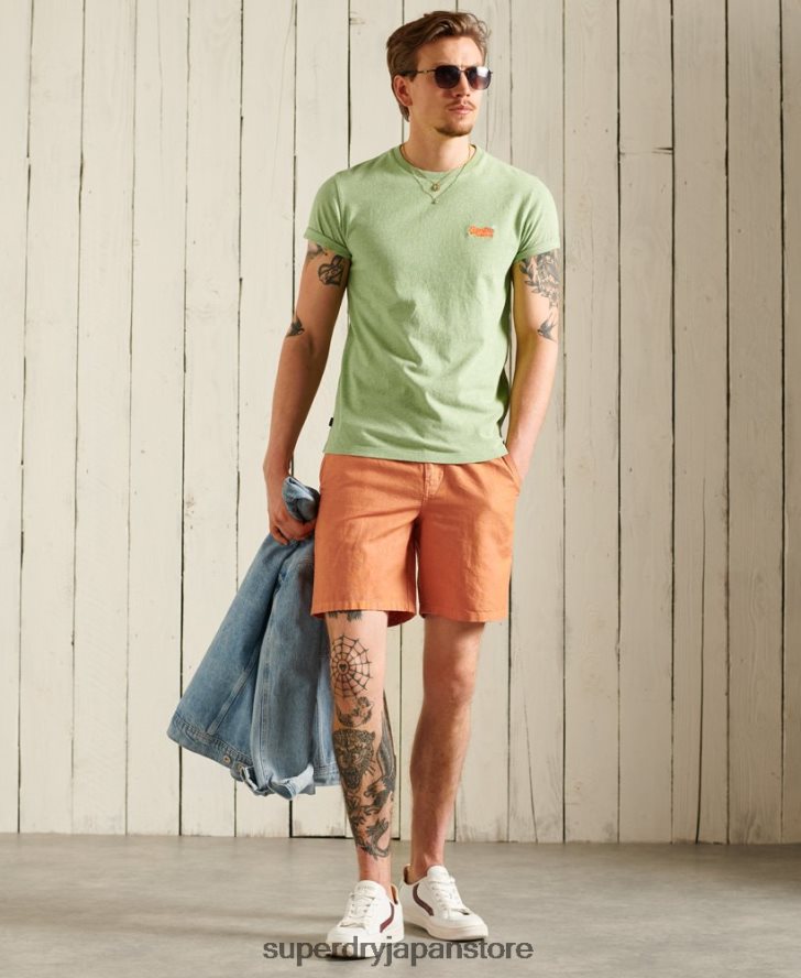 リネンカリビーチショーツ 男性 Superdry 衣類 オレンジ 2J62PZ344