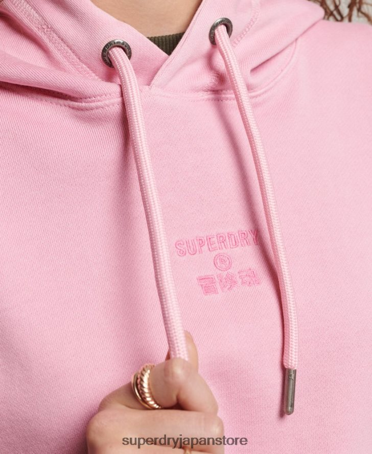 コードロゴガーメントダイオーバーサイズパーカー 女性 Superdry 衣類 ピンク 2J62PZ3450