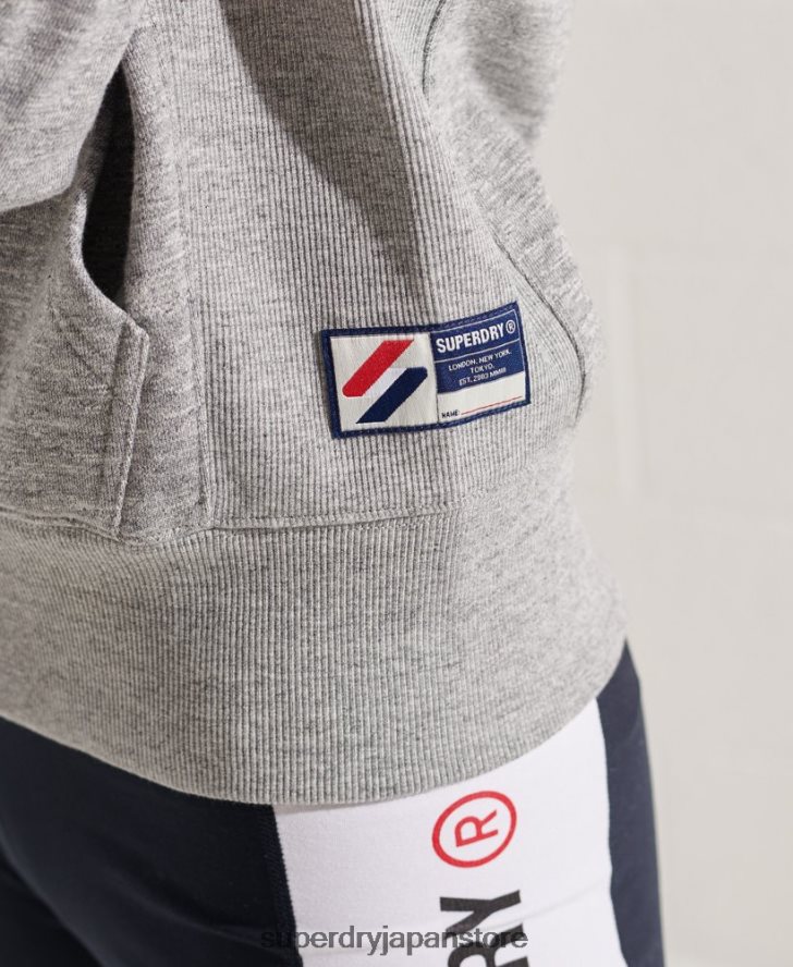 コードスポーツスタイルジップパーカー 女性 Superdry 衣類 ライトグレー 2J62PZ3452