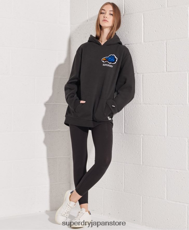 モダンフランチャイズ オーバーサイズ パーカー 女性 Superdry 衣類 黒 2J62PZ3453