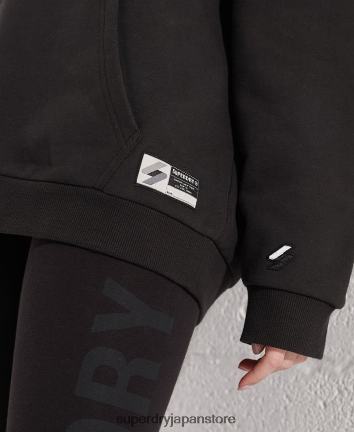 モダンフランチャイズ オーバーサイズ パーカー 女性 Superdry 衣類 黒 2J62PZ3453