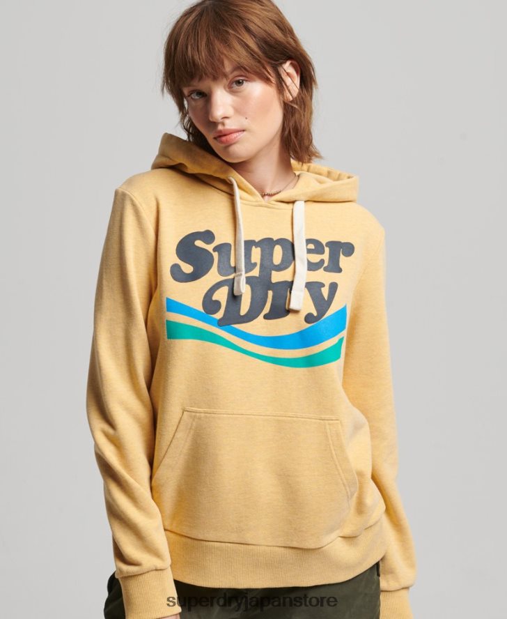 レインボーグラフィックロゴ パーカー 女性 Superdry 衣類 黄色 2J62PZ3454