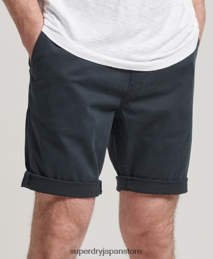 オーガニックコットンスタジオ コアチノショーツ 男性 Superdry 衣類 海軍 2J62PZ346