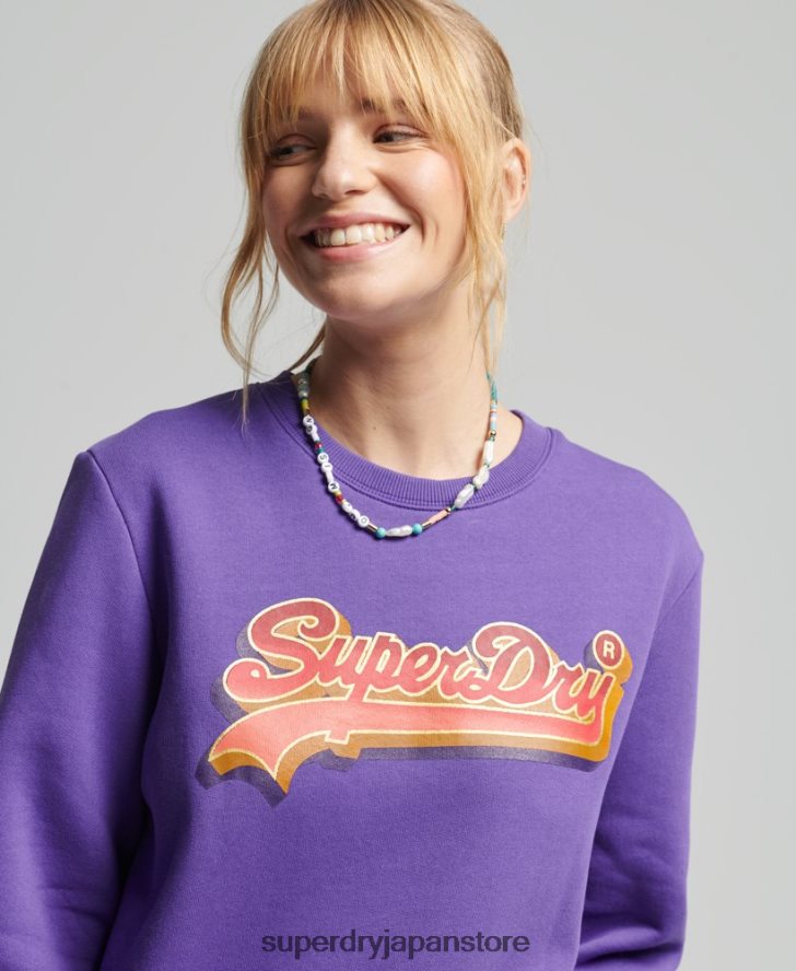 ヴィンテージロゴシーズンクルースウェットシャツ 女性 Superdry 衣類 紫 2J62PZ3460