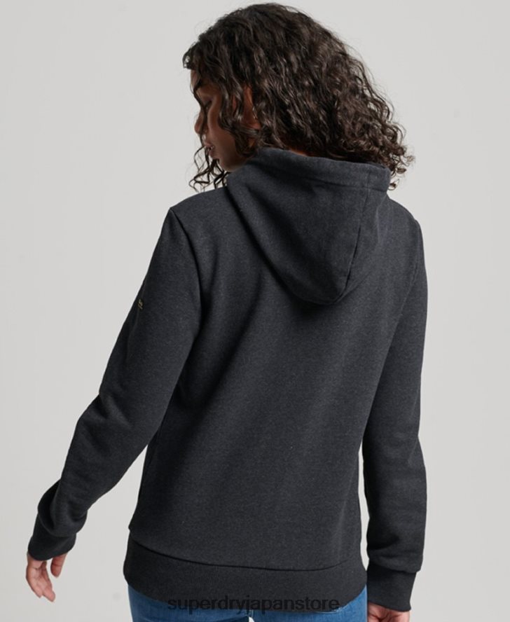 ヴィンテージ花柄スクリプトパーカー 女性 Superdry 衣類 黒 2J62PZ3461