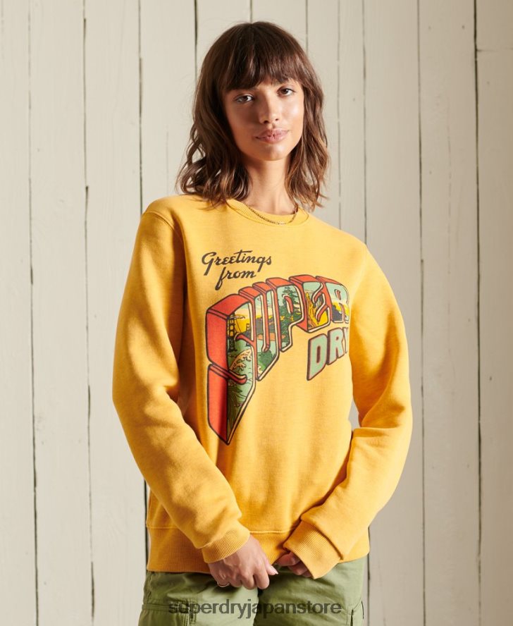 ヘリテージ マウンテン クルー スウェットシャツ 女性 Superdry 衣類 金 2J62PZ3463
