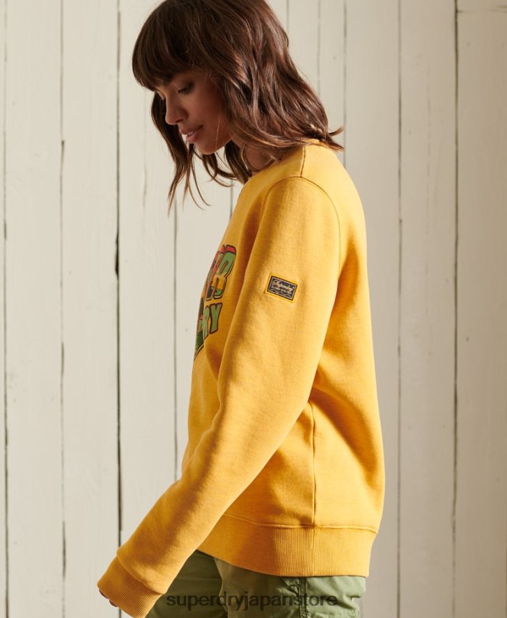 ヘリテージ マウンテン クルー スウェットシャツ 女性 Superdry 衣類 金 2J62PZ3463