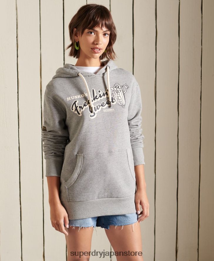 オーバーサイズ ヘリテージ マウンテン パーカー 女性 Superdry 衣類 ライトグレー 2J62PZ3469