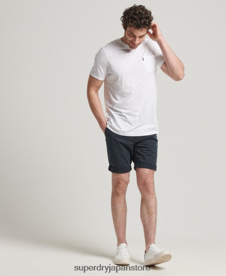 オーガニックコットンスタジオ コアチノショーツ 男性 Superdry 衣類 海軍 2J62PZ346