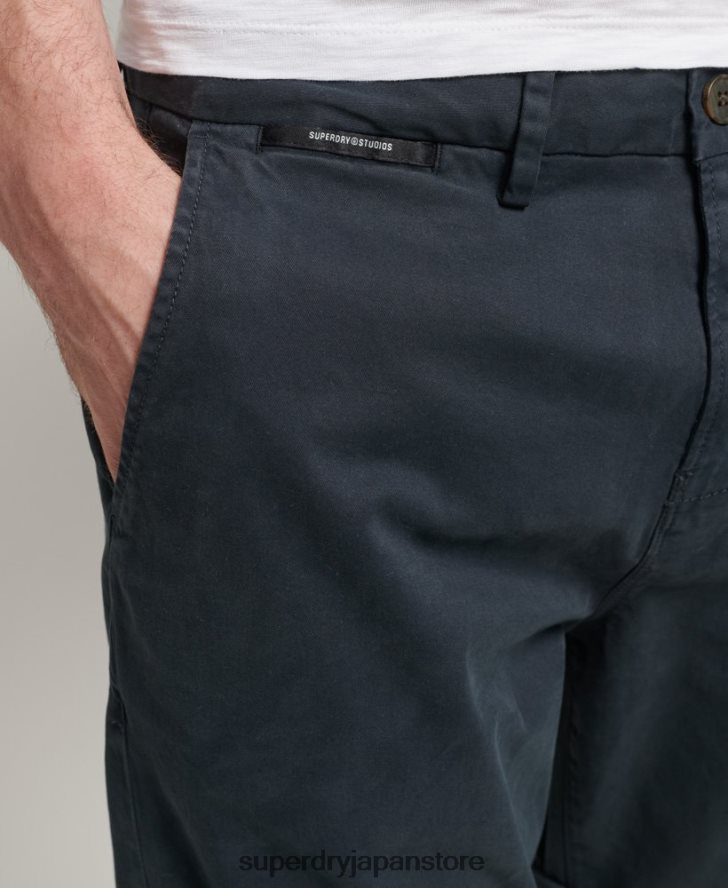 オーガニックコットンスタジオ コアチノショーツ 男性 Superdry 衣類 海軍 2J62PZ346