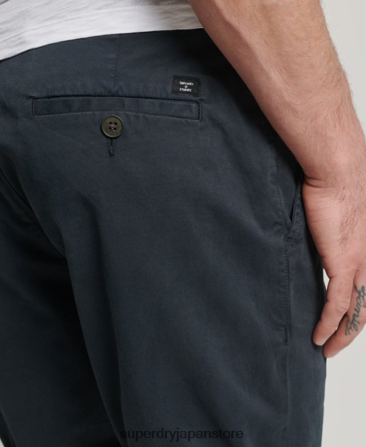 オーガニックコットンスタジオ コアチノショーツ 男性 Superdry 衣類 海軍 2J62PZ346