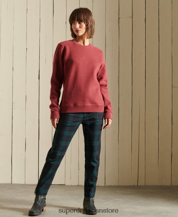 オーガニックコットン ヴィンテージロゴ クルースウェットシャツ 女性 Superdry 衣類 赤 2J62PZ3476