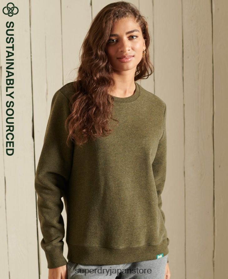 ヴィンテージロゴクルースウェットシャツ 女性 Superdry 衣類 カーキ 2J62PZ3478