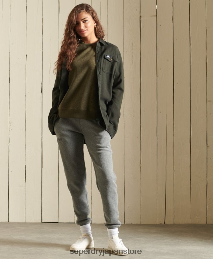 ヴィンテージロゴクルースウェットシャツ 女性 Superdry 衣類 カーキ 2J62PZ3478