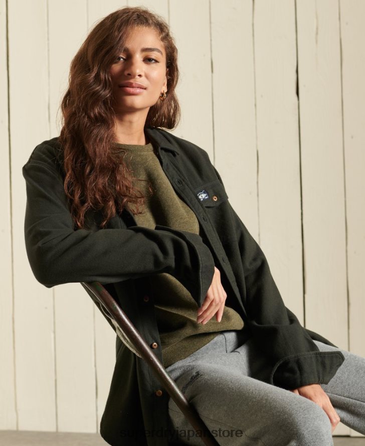 ヴィンテージロゴクルースウェットシャツ 女性 Superdry 衣類 カーキ 2J62PZ3478