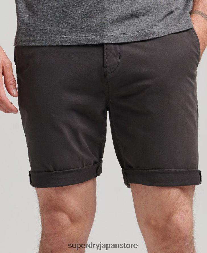 オーガニックコットンコアチノショーツ 男性 Superdry 衣類 黒 2J62PZ348