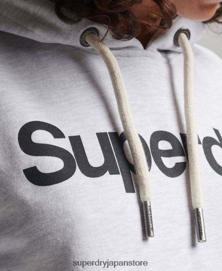 コアロゴ ノンブラッシュパーカー 女性 Superdry 衣類 ライトグレー 2J62PZ3481