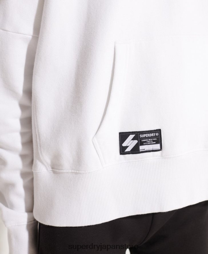 協力ロゴクロップパーカー 女性 Superdry 衣類 白 2J62PZ3483