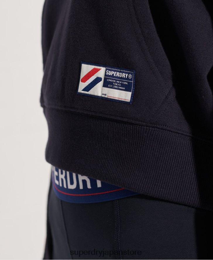コードグラフィックボクシーパーカー 女性 Superdry 衣類 海軍 2J62PZ3489