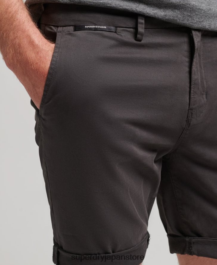 オーガニックコットンコアチノショーツ 男性 Superdry 衣類 黒 2J62PZ348