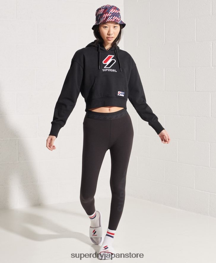 スポーツスタイルのクラシックなボクシーパーカー 女性 Superdry 衣類 黒 2J62PZ3496
