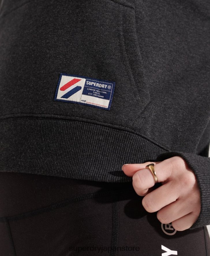 スポーツスタイルのクラシックなボクシーパーカー 女性 Superdry 衣類 濃い灰色 2J62PZ3497