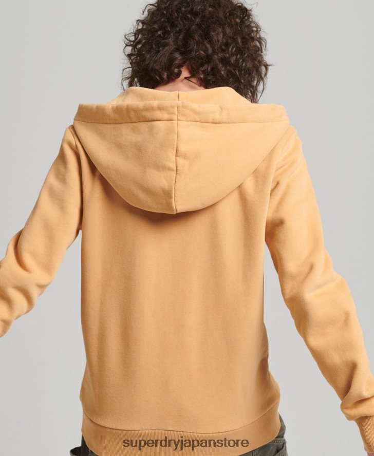 スクリプトカレッジジップパーカー 女性 Superdry 衣類 黄色 2J62PZ3498
