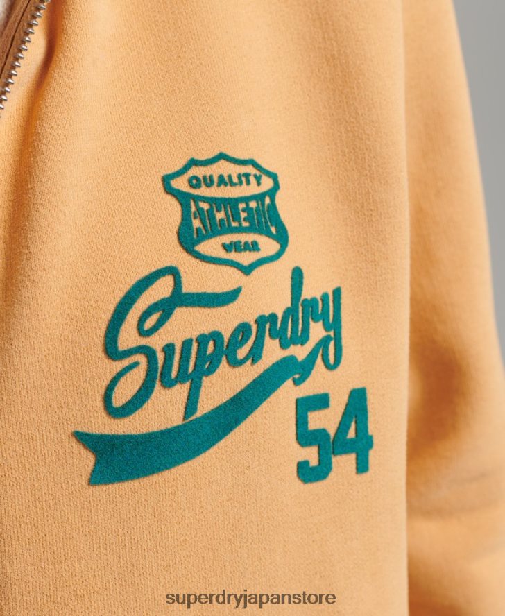 スクリプトカレッジジップパーカー 女性 Superdry 衣類 黄色 2J62PZ3498