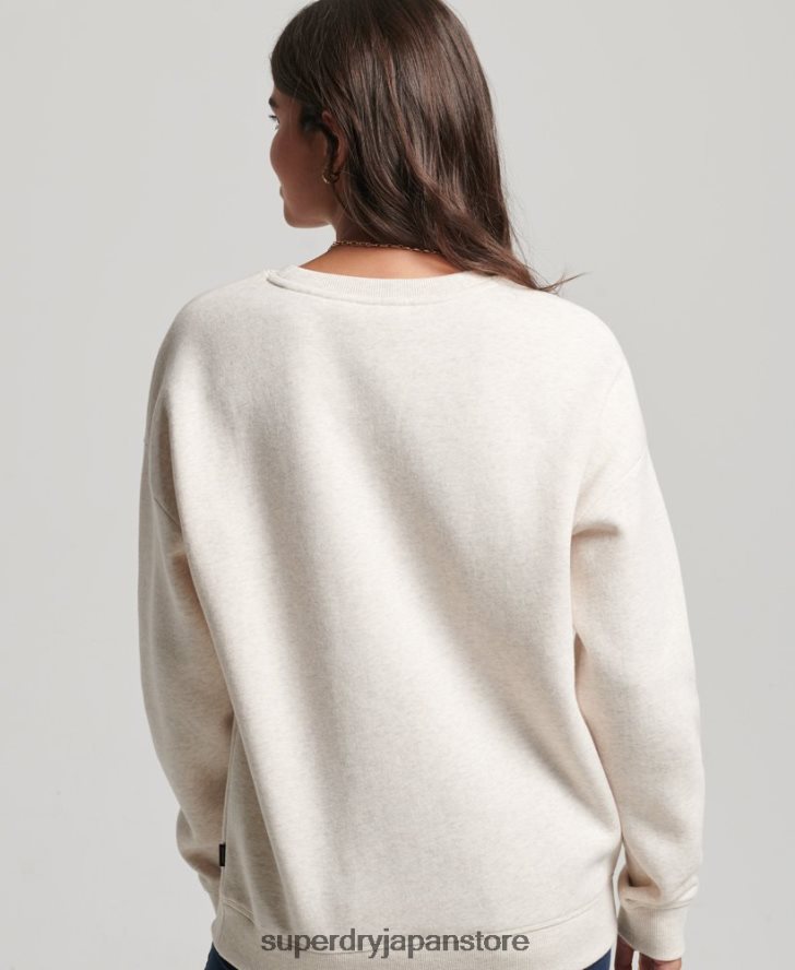 確立されたクルースウェットシャツ 女性 Superdry 衣類 ベージュ 2J62PZ3499