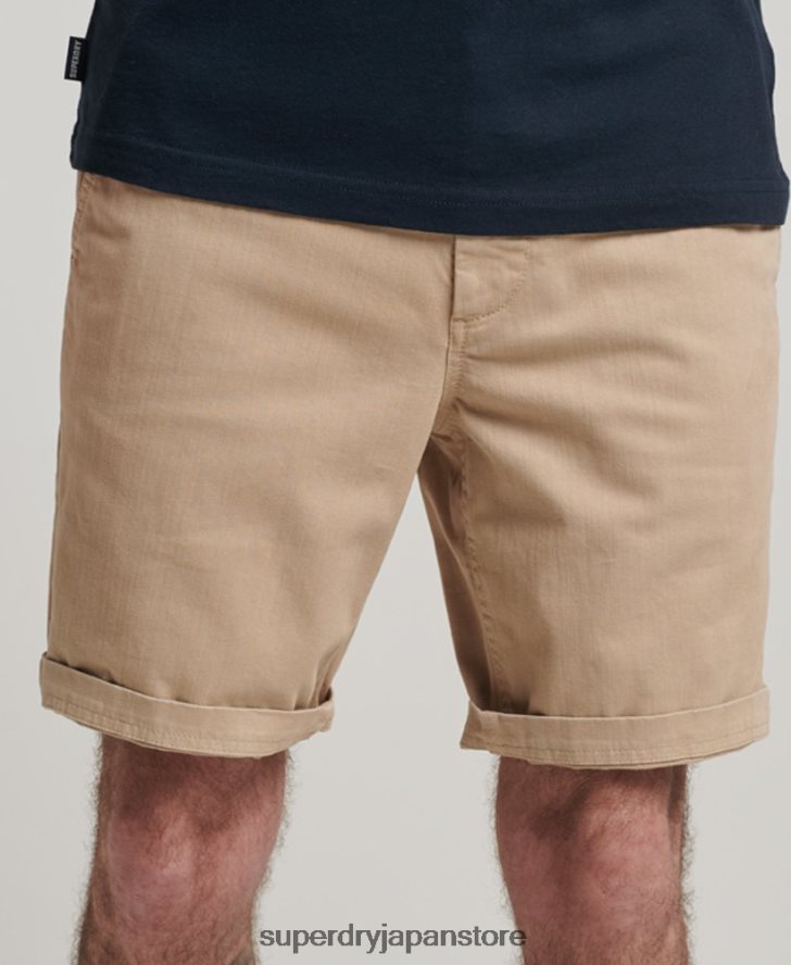 オフィサーチノショーツ 男性 Superdry 衣類 クリーム 2J62PZ35