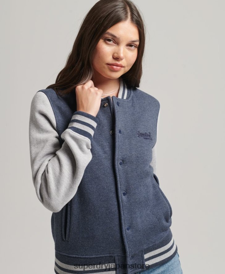 エッセンシャルジャージーボンバージャケット 女性 Superdry 衣類 海軍 2J62PZ3500