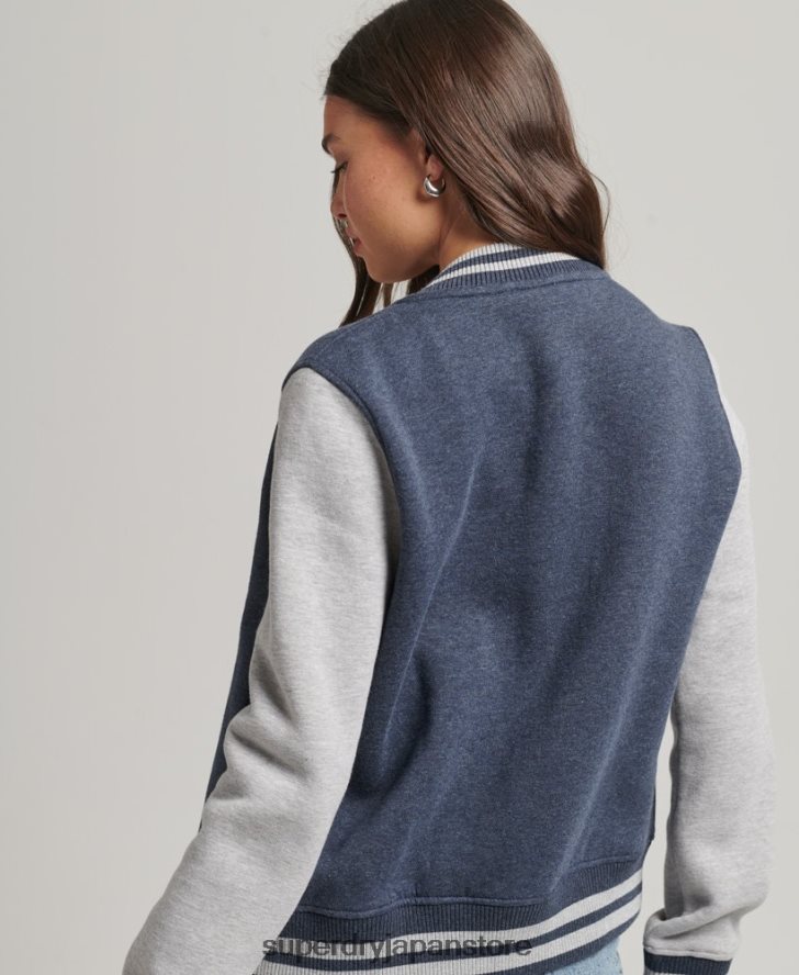 エッセンシャルジャージーボンバージャケット 女性 Superdry 衣類 海軍 2J62PZ3500