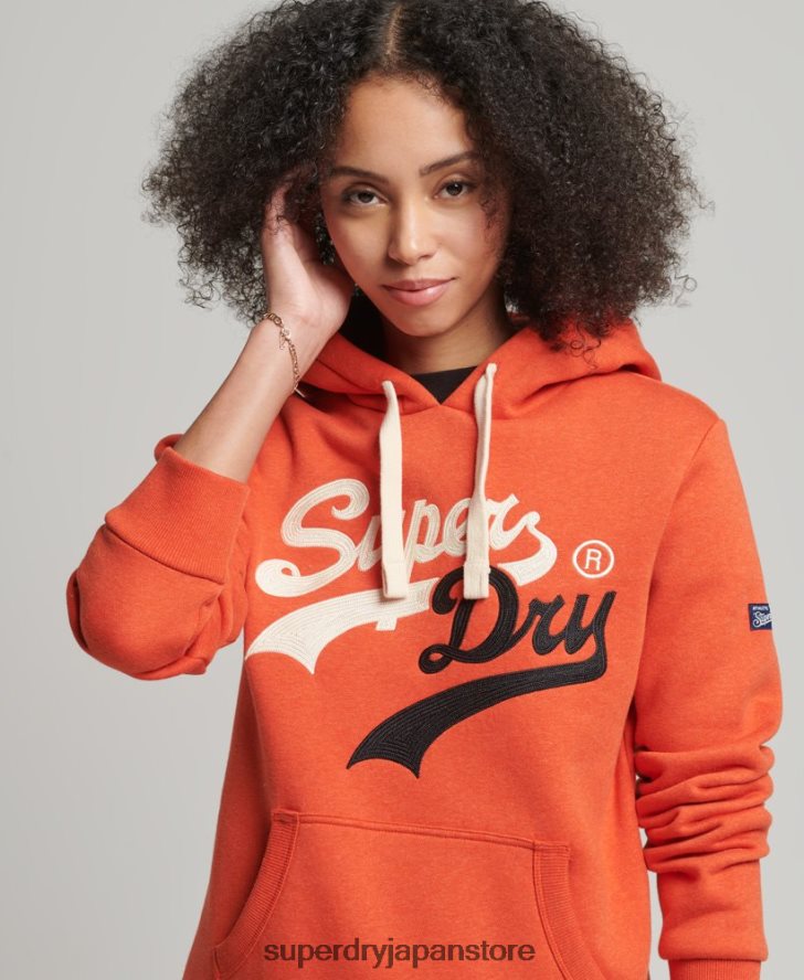 ヴィンテージロゴインタレストパーカー 女性 Superdry 衣類 オレンジ 2J62PZ3502