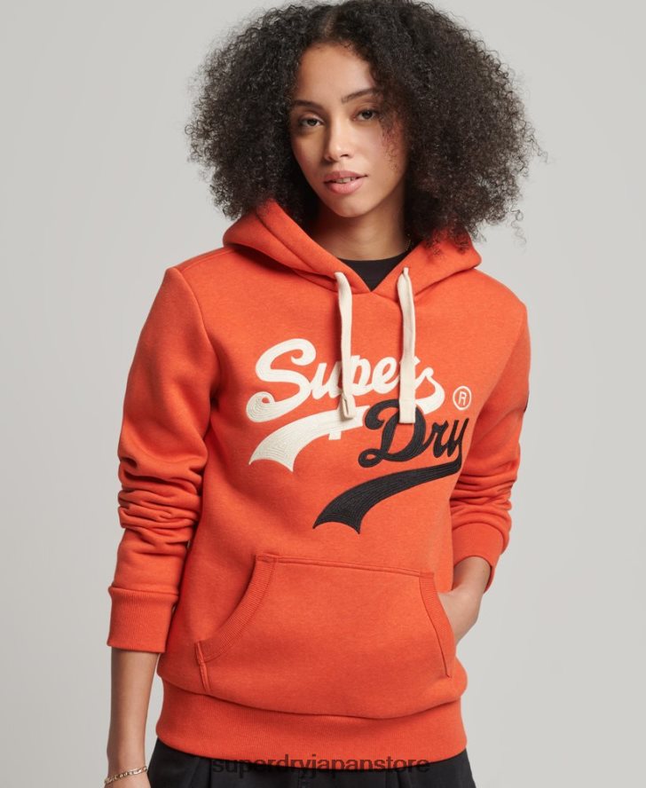 ヴィンテージロゴインタレストパーカー 女性 Superdry 衣類 オレンジ 2J62PZ3502