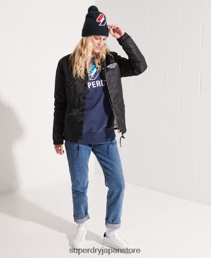 コードロゴアップリケクルースウェットシャツ 女性 Superdry 衣類 青 2J62PZ3504
