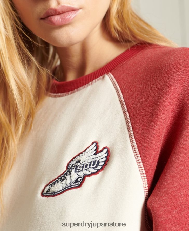 カレッジアスレチックスウェットシャツ 女性 Superdry 衣類 クリーム 2J62PZ3505