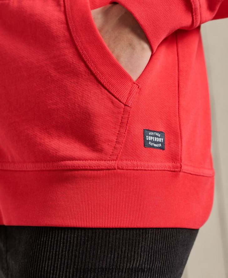 スーパーステート ジップ パーカー 女性 Superdry 衣類 赤 2J62PZ3506