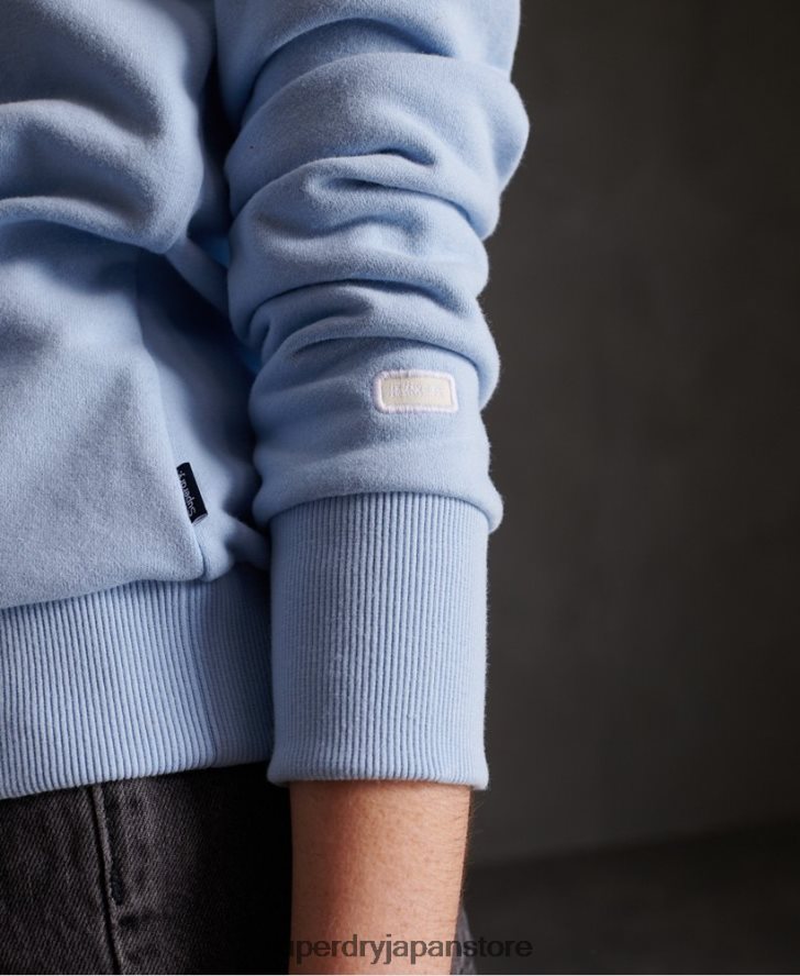 レジスタードフロック非起毛パーカー 女性 Superdry 衣類 青 2J62PZ3508