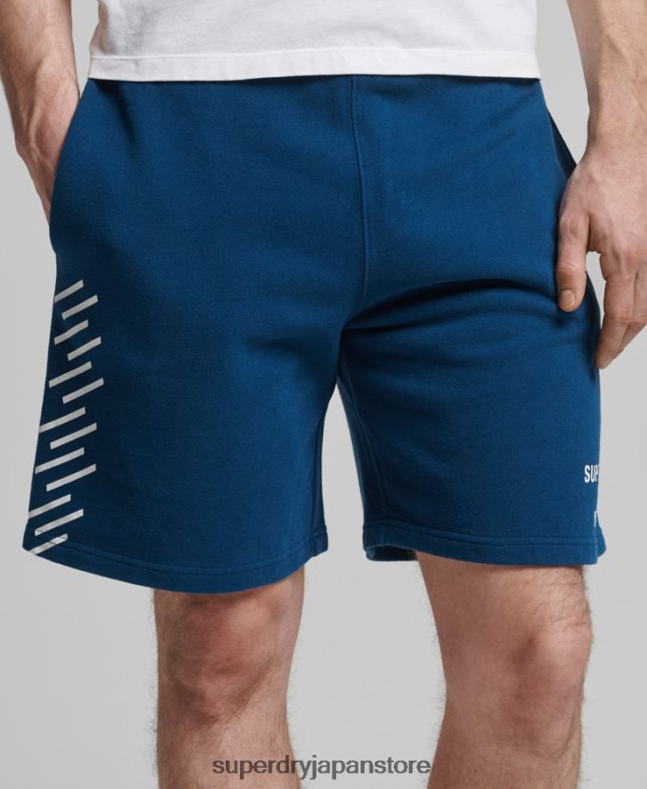 コードコアスポーツショーツ 男性 Superdry 衣類 青 2J62PZ351