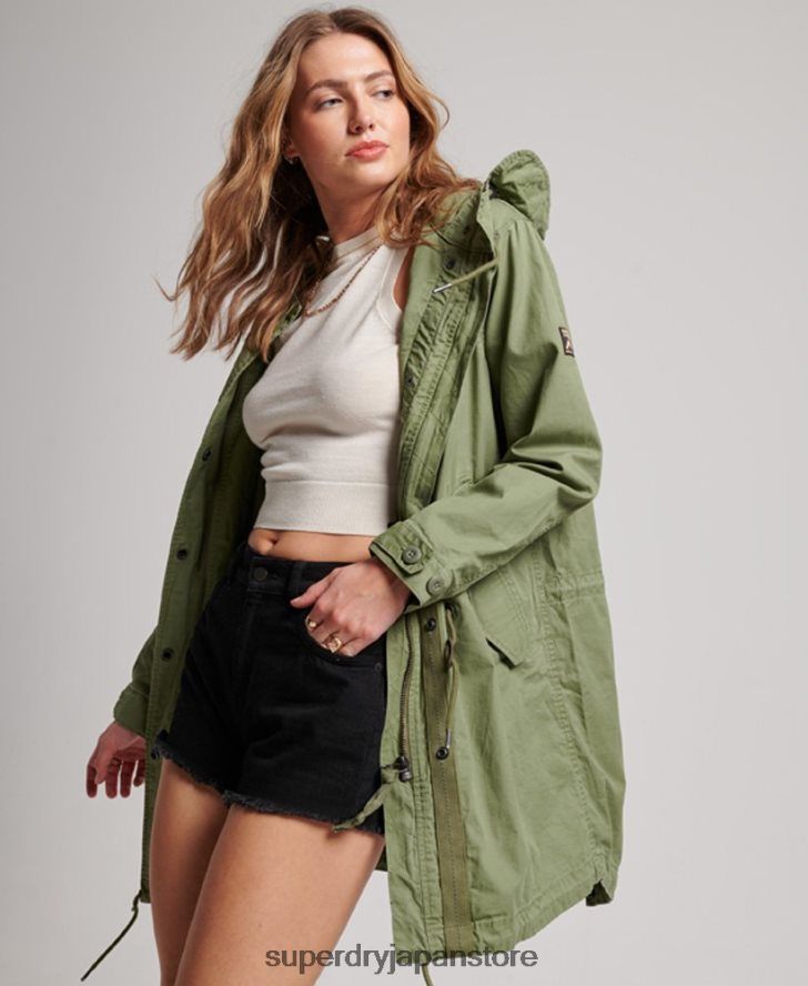 ヴィンテージフィールドパーカー 女性 Superdry 衣類 カーキ 2J62PZ3513
