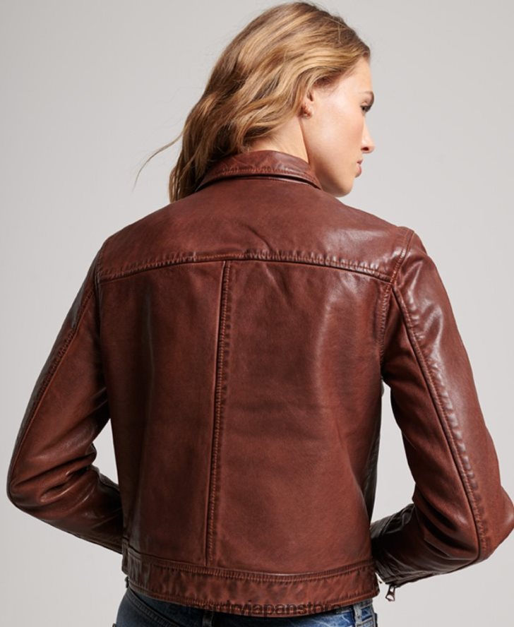 デザートバイカージャケット 女性 Superdry 衣類 茶色 2J62PZ3518