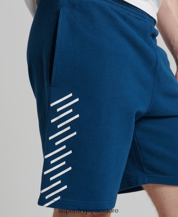 コードコアスポーツショーツ 男性 Superdry 衣類 青 2J62PZ351