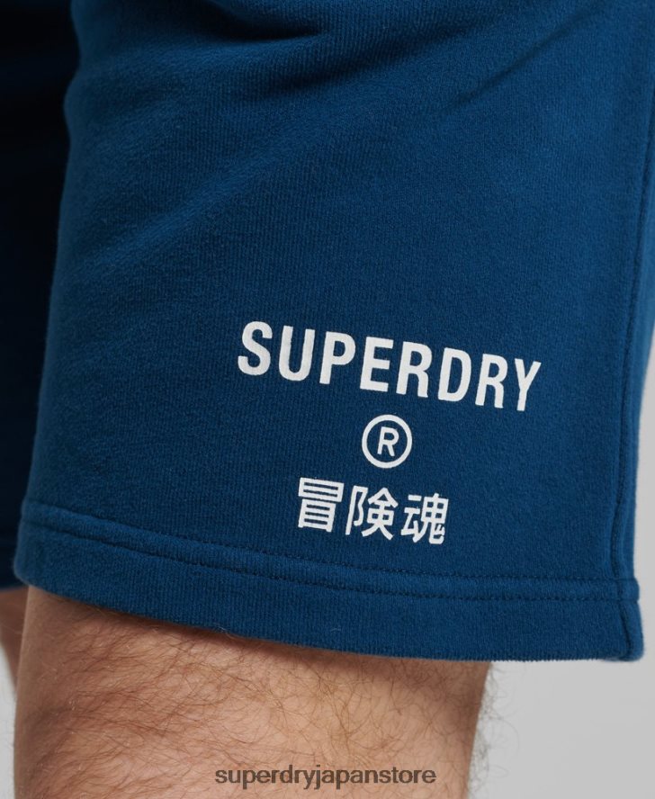 コードコアスポーツショーツ 男性 Superdry 衣類 青 2J62PZ351