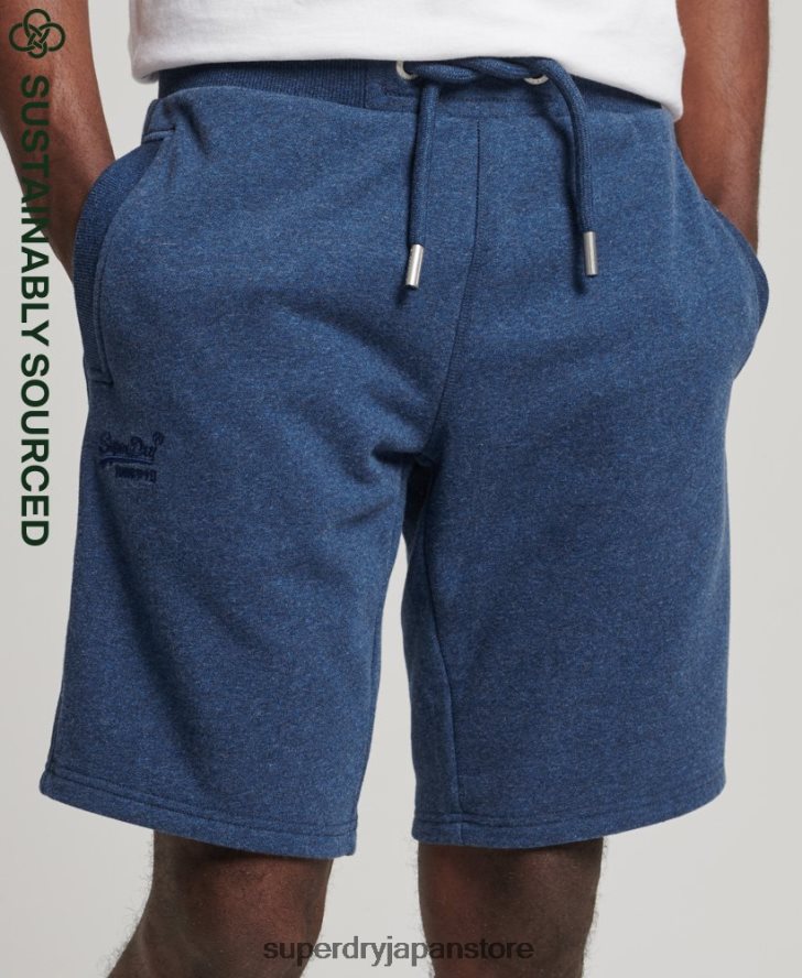 オーガニックコットン ヴィンテージロゴ ジャージー ショーツ 男性 Superdry 衣類 青 2J62PZ352