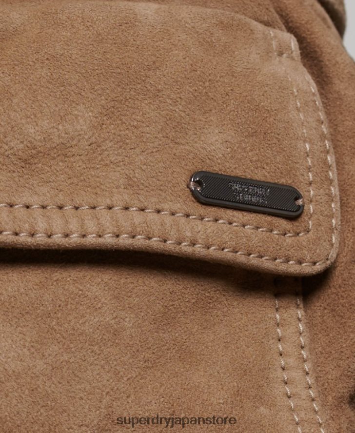 スタジオスウェードサファリジャケット 女性 Superdry 衣類 ベージュ 2J62PZ3522