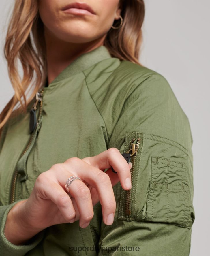 ヴィンテージミリタリースイカジャンジャケット 女性 Superdry 衣類 カーキ 2J62PZ3523