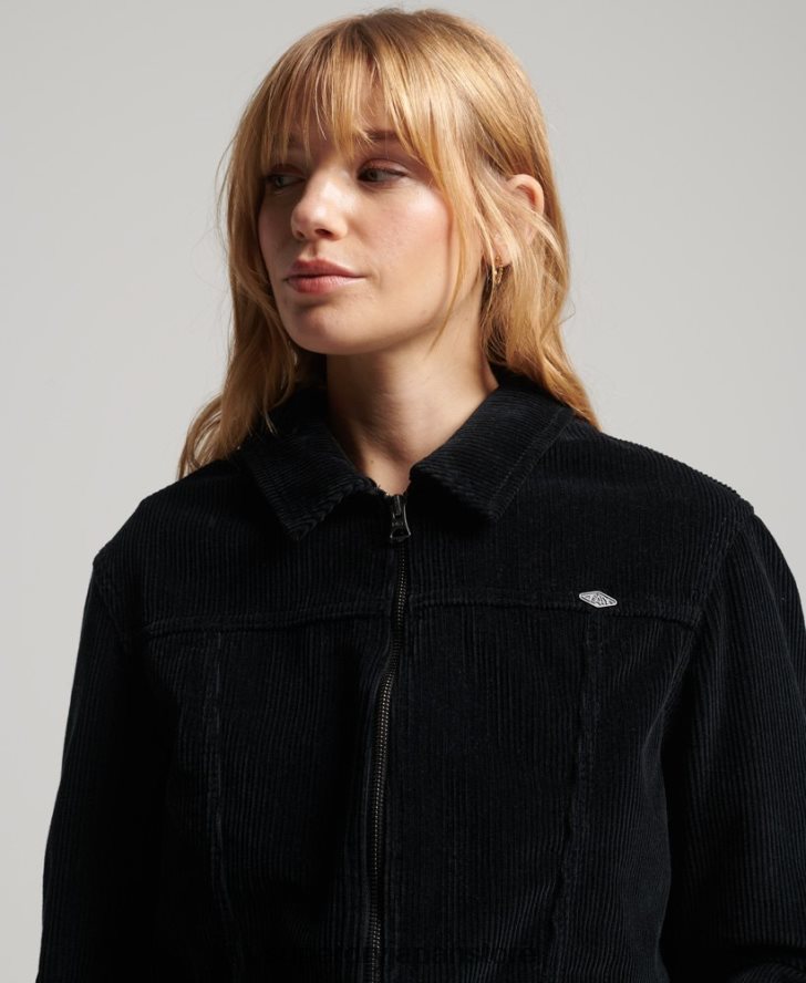 クロップドコードジャケット 女性 Superdry 衣類 黒 2J62PZ3526