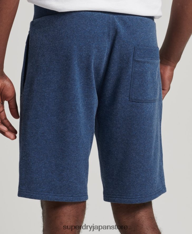 オーガニックコットン ヴィンテージロゴ ジャージー ショーツ 男性 Superdry 衣類 青 2J62PZ352