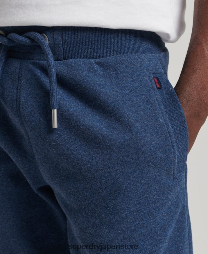 オーガニックコットン ヴィンテージロゴ ジャージー ショーツ 男性 Superdry 衣類 青 2J62PZ352